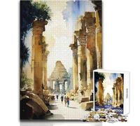 1000 Pieces Puzzles for Teenagers Karnak Temple Egypt Peaceful And Satisfying Pastime Perfect Interlock Precision Cut Toy Size 50x75cm