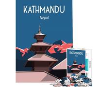 1000 Pieces Puzzles for Teenagers Kathmandu Nepal Everest Challenging Game Toys Brain Teaser Game Stress Reliever Birthday Gifts (Size 75x50cm)