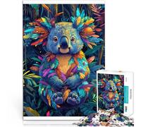 1000 Pieces Puzzles for teenagers Koala in colorful art Challenging Game 26x38cm Unique Birthday and Gifts for 14+