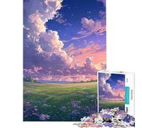 1000 Pieces Puzzles for Teenagers Lavender Sky Meadows Help The Brain Exercise Learning Educational Toy Wall Decor Suitable for People Aged 14 And Above (38X26cm)