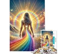 1000 Pieces Puzzles for Teenagers Leading The Rainbow Toy Intellectual Game Educational Games Stress Reliever Birthday Gifts (Size 50x75cm)
