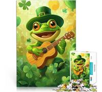 1000 Pieces Puzzles for teenagers Leprechaun Frog Guitarist Familienspiel für und Geeignet für die Schreibtischdekoration52x38cm