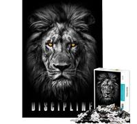 1000 Pieces Puzzles for Teenagers Lion Discipline Fun at Home Activities, Pattern Assembly Impossible Game for Ages 14 And over (50x75cm)