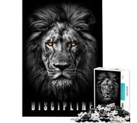 1000 Pieces Puzzles for Teenagers Lion Discipline Fun at Home Activities, Pattern Assembly Impossible Game for Ages 14 And over (38x52cm)