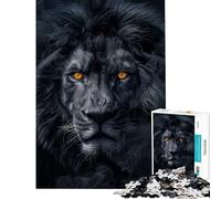 1000 Pieces Puzzles for Teenagers Lion in Black Smoke Help The Brain Exercise Learning Educational Toy Wall Decor Suitable for People Aged 14 And Above (50X75CM)
