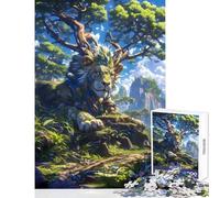 1000 Pieces Puzzles for Teenagers Lion Magic Temple Keeper Relax Games For Family Fun Home Decoration Toys Improving Love between Couples (38X52CM)