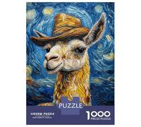 1000 Pieces Puzzles for Teenagers Llama in A Hat Jigsaws for Adults Brain Teaser Game But Fun And Humorous Deal As Gifts for The Whole Family 70x50cm/1000pcs