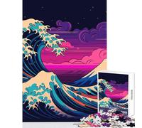 1000 Pieces Puzzles for Teenagers Massive Waves Japanese Toy Wall Decor Birthday Gifts Relaxing Games Train Your Brain And Hands Size 38x52cm