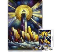 1000 Pieces Puzzles for Teenagers Modern Lighthouse Art Hand Speed Race Relaxing Games for And from 14 Years And over (size 50x75cm)