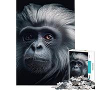 1000 Pieces Puzzles for Teenagers Monkey Portrait Dark Adult Puzzles Relaxing Games Improve Memory Deal As Gifts for The Whole Family (Size 38x52cm)