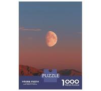 1000 Pieces Puzzles for Teenagers Moon over Mountains at Dusk Puzzles for Adults Relaxing Games Staycation Kill Time Deal As Gifts for The Whole Family 52x38cm/1000pcs