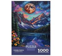 1000 Pieces Puzzles for Teenagers Moonlit Mountain Reflections -1 Jigsaws for Adults Relaxing Games Hand Speed Race Stress Reduction Gifts 38x26cm/1000pcs