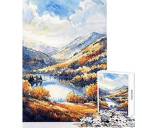 1000 Pieces Puzzles for Teenagers Mountain Autumn Glory Relax Games For Family Fun Home Decoration Toys Improving Love between Couples (38X26CM)