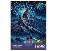 1000 Pieces Puzzles for Teenagers Mountain Climber Starry Night Jigsaws for Adults Brain Teaser Game But Fun And Humorous Deal As Gifts for The Whole Family 52x38cm/1000pcs
