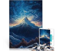 1000 Pieces Puzzles for teenagers Mountain with a beautiful night sky Familienspaß Geeignet für die Schreibtischdekoration38x26cm