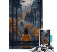 1000 Pieces Puzzles for Teenagers Mysterious Solitude Forest Fun Activities at Home Perfect Decoration Brain Teaser Game Suitable for Ages 14 And Up (38X52cm)