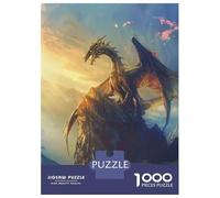 1000 Pieces Puzzles for Teenagers Mystical Dragon On A Cliff Jigsaws for Adults Family Games Presents for Women Help The Brain Exercise 38x26cm/1000pcs