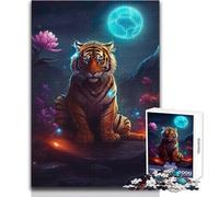 1000 Pieces Puzzles for Teenagers Mystical Tiger on Mars Educational Games But Fun And Humorous Gift For Birthdays Size 38x26cm