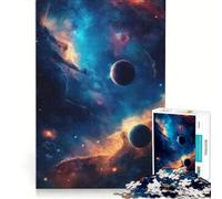 1000 Pieces Puzzles for Teenagers Nebula with Planets And Stars Hands-on Game Enhance Memory Unique Gifts for Birthday And Christmas 38x26cm