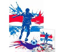 1000 Pieces Puzzles for Teenagers Netherland Soccer Player Silhouette Puzzle For Teenagers Difficult Hard Help The Brain Exercise Christmas Birthday Gifts (38x26cm)