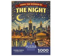 1000 Pieces Puzzles for Teenagers New York City Nightscape with Couple Adult Jigsaw Puzzle Relaxing Games Home Decoration Deal As Gifts for The Whole Family 38x26cm/1000pcs