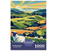 1000 Pieces Puzzles for Teenagers New Zealand Pastures Puzzle for Adults DIY Toys Difficult Challenge Help The Brain Exercise 38x26cm/1000pcs