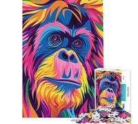 1000 Pieces Puzzles for Teenagers Orangutan Abstract Flat Help The Brain Exercise For Family Fun Educational Games for 14+ Puzzle Game Offered (38x52cm)