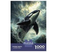 1000 Pieces Puzzles for Teenagers Orca Leaping Storm Jigsaws for Adults Brain Teaser Game But Fun And Humorous Deal As Gifts for The Whole Family 52x38cm/1000pcs