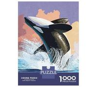 1000 Pieces Puzzles for Teenagers Orca Whale Vintage Jigsaws for Adults Brain Teaser Game But Fun And Humorous Deal As Gifts for The Whole Family 70x50cm/1000pcs