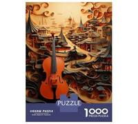 1000 Pieces Puzzles for Teenagers Ornate Violin Artwork Jigsaw for Adults DIY Toys Home Decoration Deal As Gifts for The Whole Family 70x50cm/1000pcs