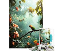 1000 Pieces Puzzles for Teenagers Parrot in Tropical Jungle Help The Brain Exercise Learning Educational Toy Wall Decor Suitable for People Aged 14 And Above (38X26CM)