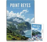 1000 Pieces Puzzles for Teenagers Point Reyes Natl Seashore Brainteaser Family Games Precision Cutting Gift Birthday Size 38x52cm