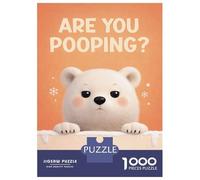1000 Pieces Puzzles for Teenagers Polar Bear Are You Pooping Jigsaws for Adults Relaxing Games Home Decoration for Birthday, Chrismas 70x50cm/1000pcs