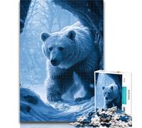 1000 Pieces Puzzles for Teenagers Polar Bear in Winter Unique Challenge Game Family Activities Funny Gift (size 38x26cm)