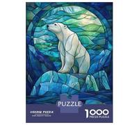 1000 Pieces Puzzles for Teenagers Polar Bear Stained Glass Jigsaws for Adults Brain Teaser Game But Fun And Humorous Deal As Gifts for The Whole Family 70x50cm/1000pcs