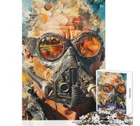 1000 Pieces Puzzles for Teenagers Post-Apocalyptic Gas Mask Brain Teaser Game Improve Memory Toy Wall Decor Unique Birthday And Gifts (50X75cm)