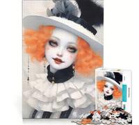 1000 Pieces Puzzles for Teenagers Pretty Smiling Pierrot, Relax Games, Fun at Home Activities, Unique Birthday And Xmas Gifts 38x26cm