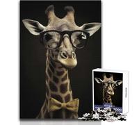 1000 Pieces Puzzles for Teenagers Professor Giraffe Ideal Peaceful Indoor Pastime Superior Precision Cut Play Toy Size 38x26cm