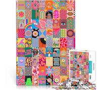1000 Pieces Puzzles for teenagers Psychedelic color splicing Stressabbau denn eignet sich ideal als Geschenk für die ganze Familie52x38cm