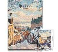 1000 Pieces Puzzles for Teenagers Quebec City Winter View Family Fun & Game Night Analysis And Logic Birthday Gift Size 38x26cm