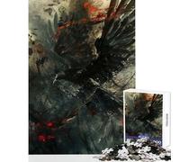 1000 Pieces Puzzles for Teenagers Raven in Chaos Hands-on Game Difficult Challenge Educational Toy Improving Love between Couples (50X75CM)