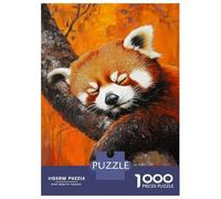 1000 Pieces Puzzles for Teenagers Red Panda Rest -3 Jigsaws for Adults Family Games Presents for Women Help The Brain Exercise 52x38cm/1000pcs