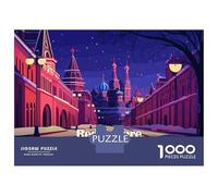 1000 Pieces Puzzles for Teenagers Red Square, Russia at Night Adult Jigsaw Puzzle Relaxing Games Home Decoration Deal As Gifts for The Whole Family 38x26cm/1000pcs