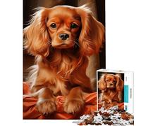 1000 Pieces Puzzles for Teenagers Ruby Cavalier King Charles Spaniel Learning Educational Toys Educational Game Pattern Assembly Great Gifts for Games (size 50x75cm)