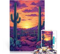 1000 Pieces Puzzles for teenagers Saguaro National Park Arizona Painting Art Stress Relief Enhance love between couples 50x70cm