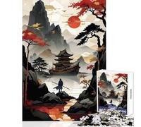 1000 Pieces Puzzles for Teenagers Samurai by The Lake Puzzle For Teenagers Improve Memory for Birthday, Chrismas Birthday Present, Gifts, (50x75cm)