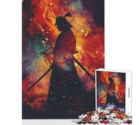 1000 Pieces Puzzles for Teenagers Samurai Galaxy Silhouette Fun Peaceful Family Home Activity Heartwarming Festive Present Choice (50X75cm)
