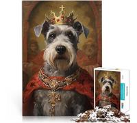 1000 Pieces Puzzles for teenagers Schnauzer The King for Educational Game Challenge Toy with Matching Poster and Trivia Sheet 26x38cm