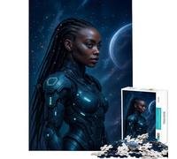 1000 Pieces Puzzles for Teenagers Sci-fi Warrior in Space Challenging Game Toys Brain Teaser Game Stress Reliever Birthday Gifts (Size 38x26cm)