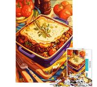 1000 Pieces Puzzles for Teenagers Shepherd's Pie Still Life Illustration Learning Educational Toys Educational Game Pattern Assembly Great Gifts for Games (size 50x75cm)